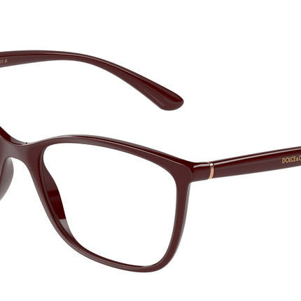 DOLCE & GABBANA DG5026 Rectangle Eyeglasses  3247-Bordeaux 54-140-17 - Color Map Red