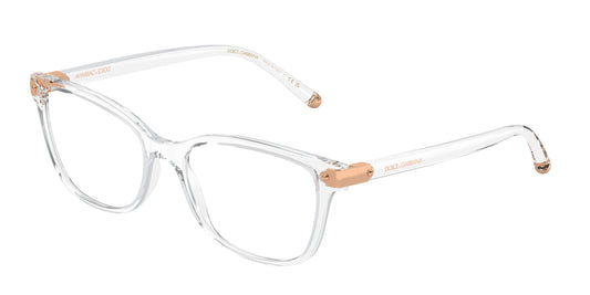 DOLCE & GABBANA DG5036 Butterfly Eyeglasses  3133-Crystal 53-140-17 - Color Map Transparent