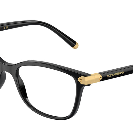 DOLCE & GABBANA DG5036 Butterfly Eyeglasses  501-Black 53-140-17 - Color Map Black