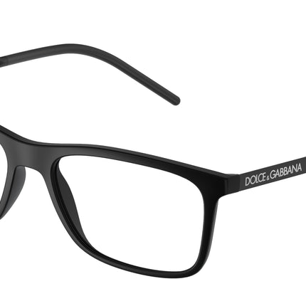 DOLCE & GABBANA DG5044 Rectangle Eyeglasses  2525-Matte Black 55-145-17 - Color Map Black