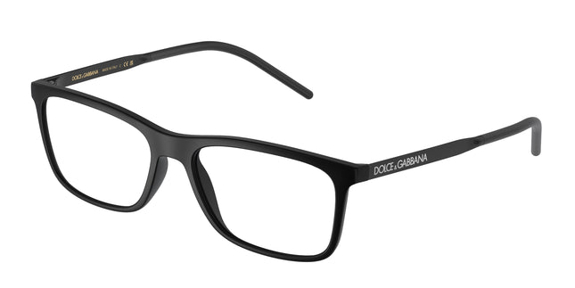 DOLCE & GABBANA DG5044 Rectangle Eyeglasses  2525-Matte Black 55-145-17 - Color Map Black