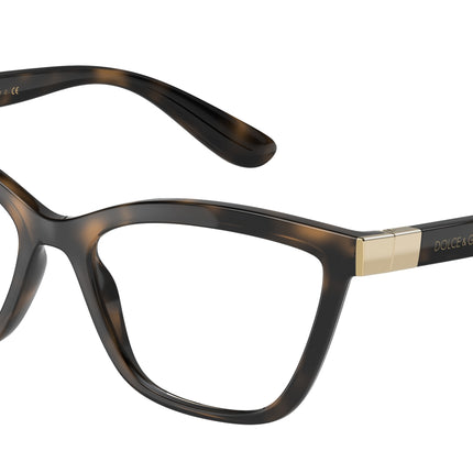 DOLCE & GABBANA DG5076 Cat Eye Eyeglasses  502-Havana 53-140-17 - Color Map Tortoise