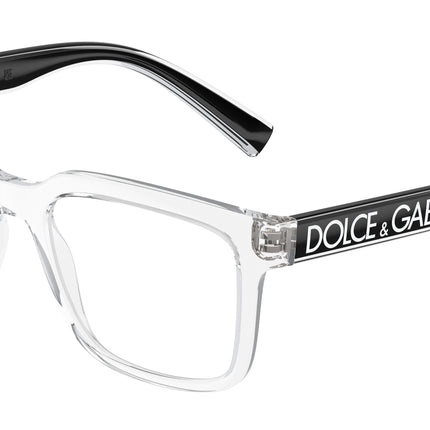 DOLCE & GABBANA DG5101 Square Eyeglasses  3133-Crystal 52-145-18 - Color Map Transparent