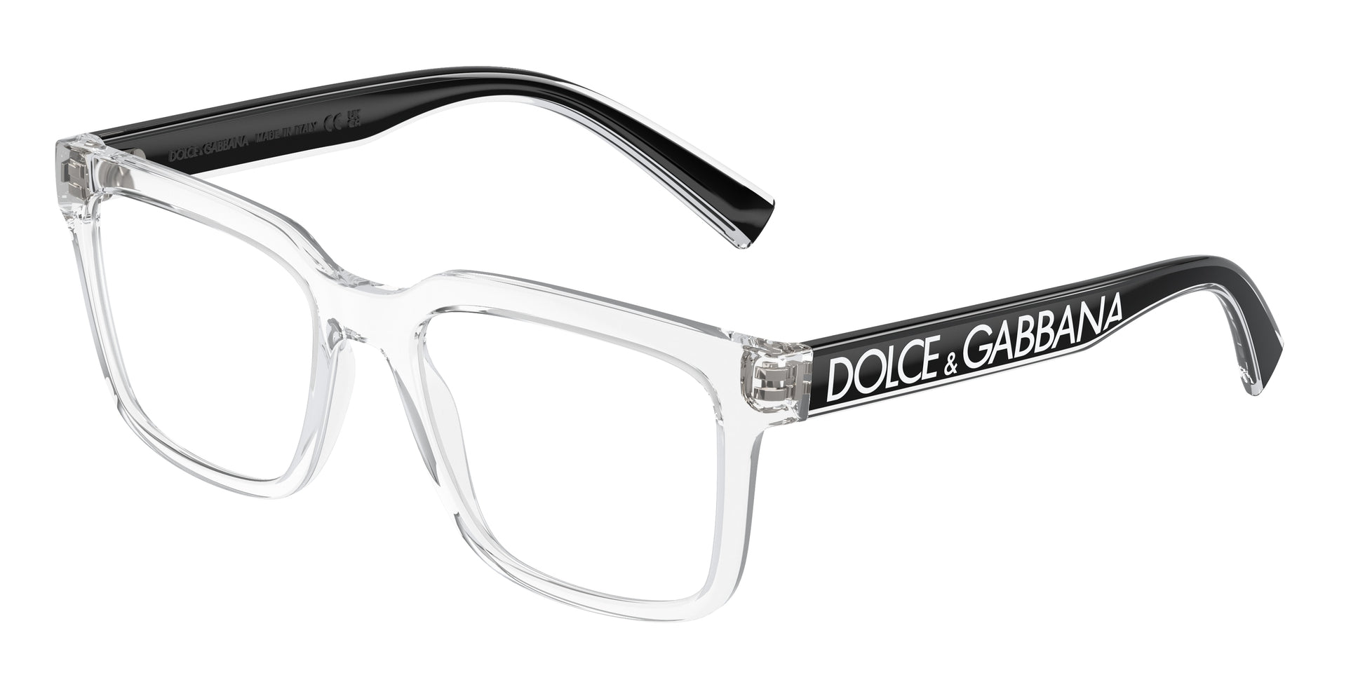 DOLCE & GABBANA DG5101 Square Eyeglasses  3133-Crystal 52-145-18 - Color Map Transparent