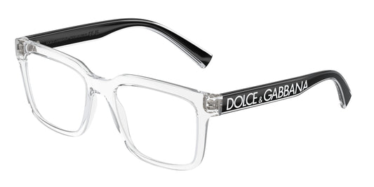 DOLCE & GABBANA DG5101 Square Eyeglasses  3133-Crystal 52-145-18 - Color Map Transparent