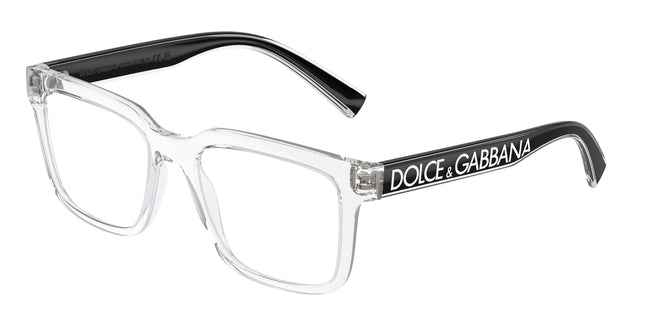 DOLCE & GABBANA DG5101 Square Eyeglasses  3133-Crystal 52-145-18 - Color Map Transparent