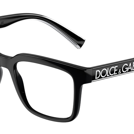 DOLCE & GABBANA DG5101 Square Eyeglasses  501-Black 52-145-18 - Color Map Black