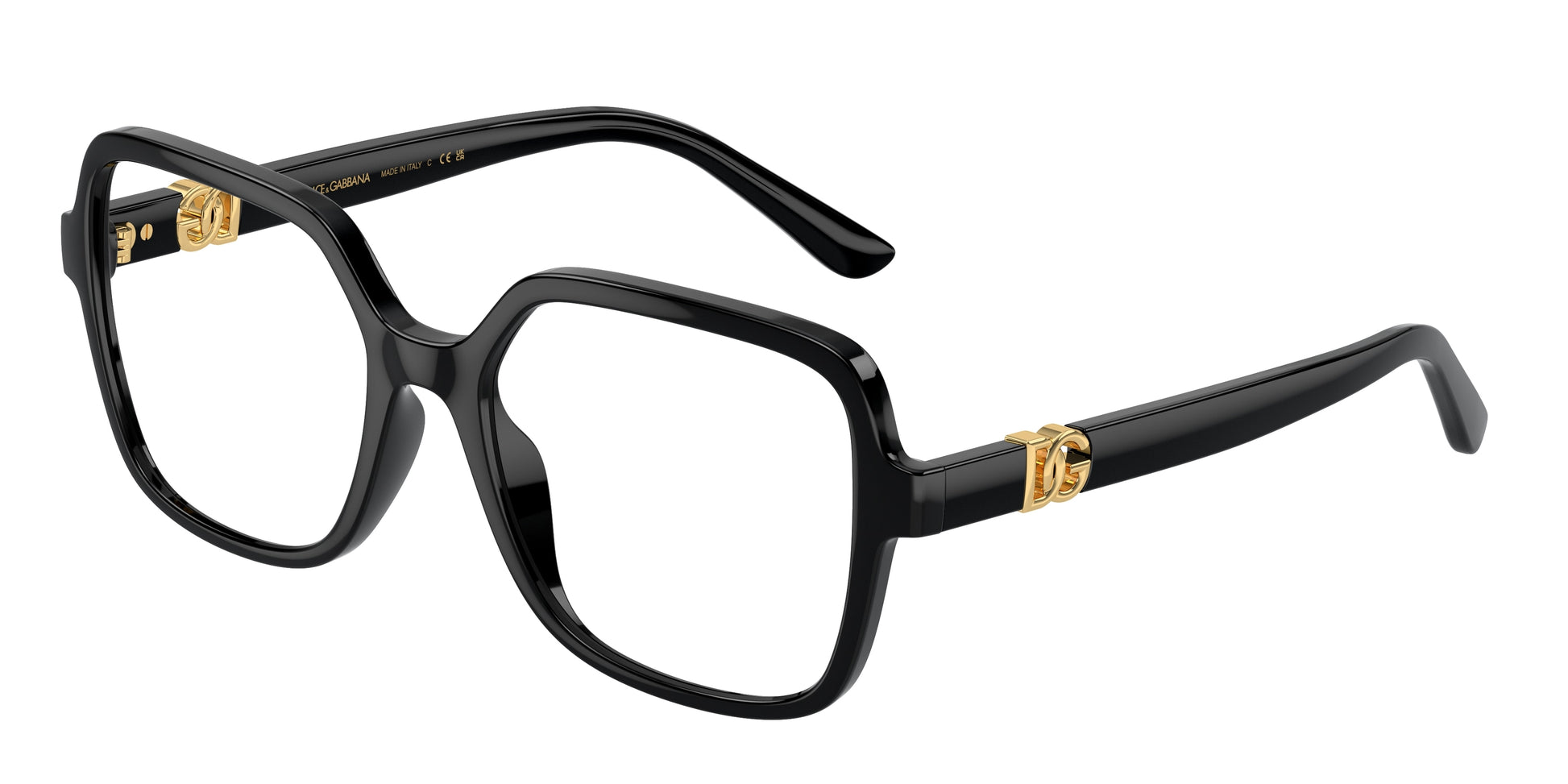 DOLCE & GABBANA DG5105U Square Eyeglasses  501-Black 55-145-18 - Color Map Black