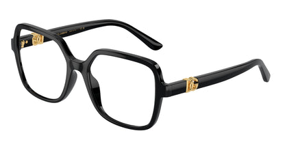 DOLCE & GABBANA DG5105U Square Eyeglasses  501-Black 55-145-18 - Color Map Black