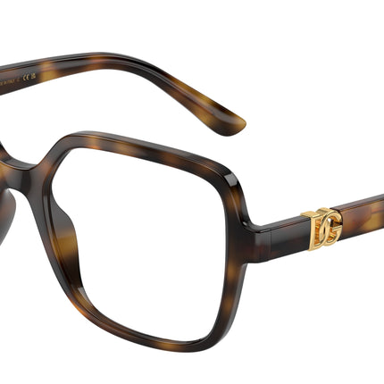 DOLCE & GABBANA DG5105U Square Eyeglasses  502-Havana 55-145-18 - Color Map Tortoise
