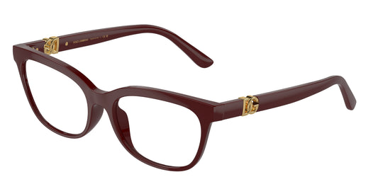 DOLCE & GABBANA DG5106U Butterfly Eyeglasses  3091-Bordeaux 54-145-17 - Color Map Red
