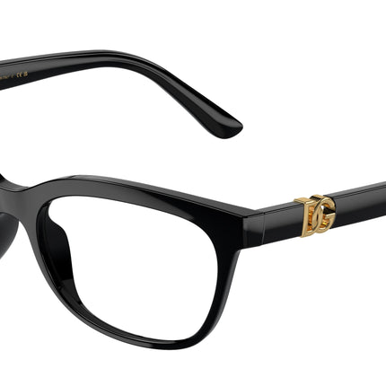 DOLCE & GABBANA DG5106U Butterfly Eyeglasses  501-Black 54-145-17 - Color Map Black