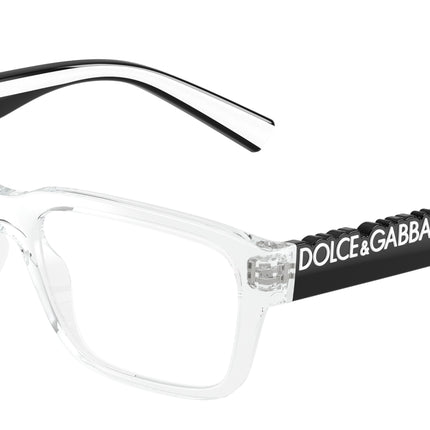 DOLCE & GABBANA DG5112 Rectangle Eyeglasses  3133-Crystal 55-145-17 - Color Map Transparent