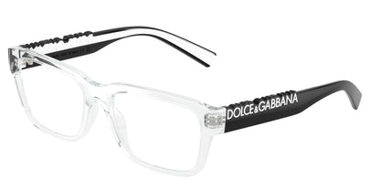 DOLCE & GABBANA DG5112 Rectangle Eyeglasses  3133-Crystal 55-145-17 - Color Map Transparent