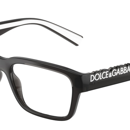 DOLCE & GABBANA DG5112 Rectangle Eyeglasses  3160-Transparent Dark Grey 55-145-17 - Color Map Grey