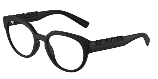 DOLCE & GABBANA DG5113 Phantos Eyeglasses  2525-Matte Black 53-145-21 - Color Map Black