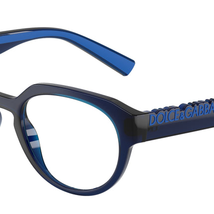 DOLCE & GABBANA DG5113 Phantos Eyeglasses  3009-Transparent Dark Blue 53-145-21 - Color Map Blue