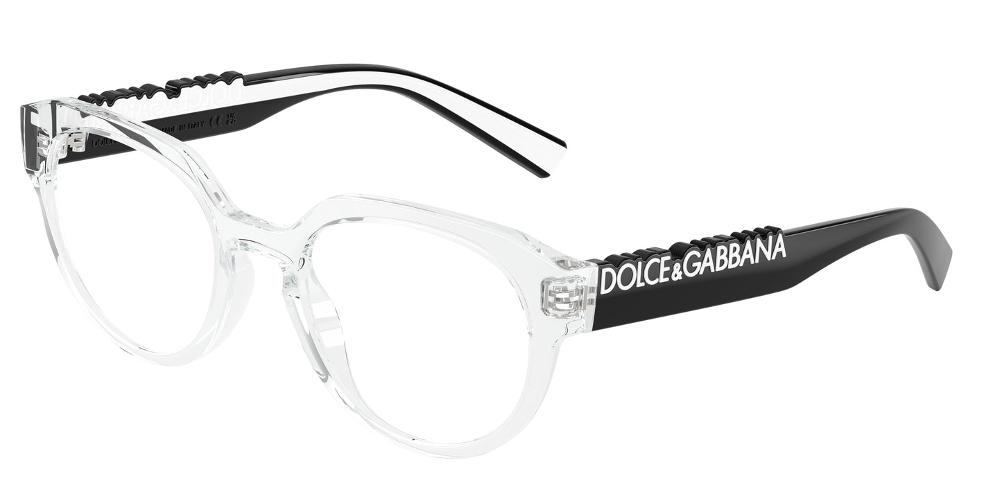 DOLCE & GABBANA DG5113 Phantos Eyeglasses  3133-Crystal 53-145-21 - Color Map Transparent