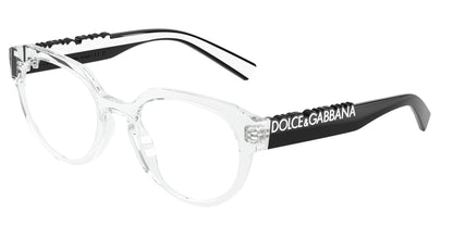 DOLCE & GABBANA DG5113 Phantos Eyeglasses  3133-Crystal 53-145-21 - Color Map Transparent