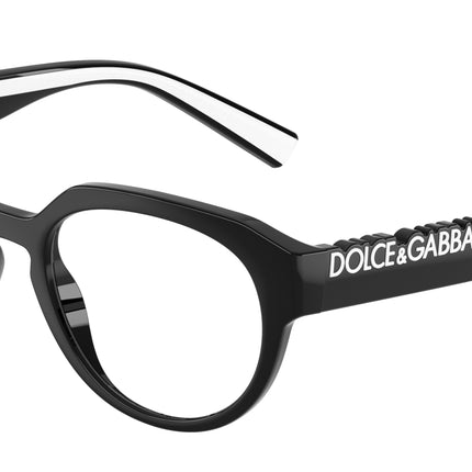 DOLCE & GABBANA DG5113 Phantos Eyeglasses  501-Black 53-145-21 - Color Map Black