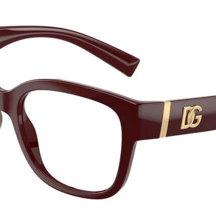 DOLCE & GABBANA DG5115 Butterfly Eyeglasses  3091-Bordeaux 55-145-19 - Color Map Red