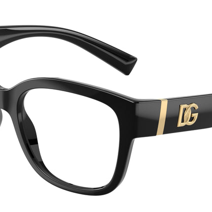 DOLCE & GABBANA DG5115 Butterfly Eyeglasses  501-Black 55-145-19 - Color Map Black