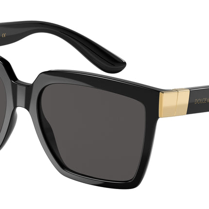 DOLCE & GABBANA DG6165 Square Sunglasses  501/87-Black 56-140-17 - Color Map Black