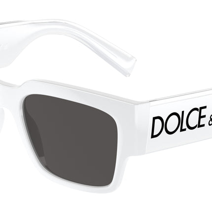 DOLCE & GABBANA DG6184 Square Sunglasses  331287-White 52-145-18 - Color Map White