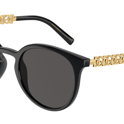 DOLCE & GABBANA DG6189U Phantos Sunglasses  501/87-Black 52-140-22 - Color Map Black