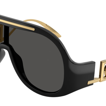 DOLCE & GABBANA DG6202 Pilot Sunglasses  501/87-Black 0-115-128 - Color Map Black