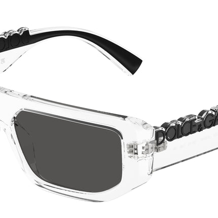 DOLCE & GABBANA DG6203 Rectangle Sunglasses  313387-Crystal 56-145-16 - Color Map Transparent
