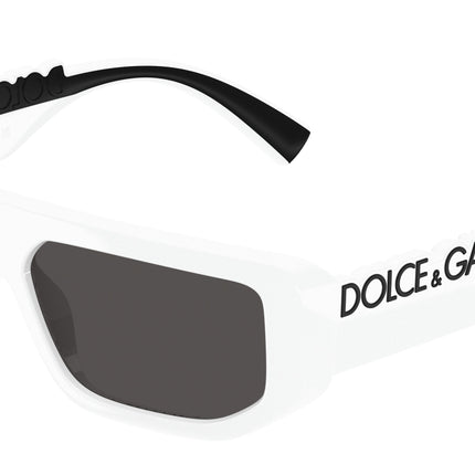 DOLCE & GABBANA DG6203 Rectangle Sunglasses  331287-White 56-145-16 - Color Map White