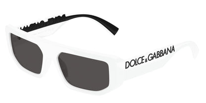 DOLCE & GABBANA DG6203 Rectangle Sunglasses  331287-White 56-145-16 - Color Map White