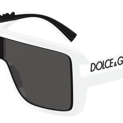 DOLCE & GABBANA DG6204 Rectangle Sunglasses  331287-White 0-145-134 - Color Map White