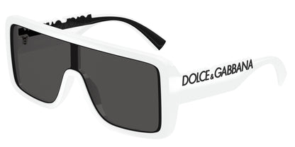 DOLCE & GABBANA DG6204 Rectangle Sunglasses  331287-White 0-145-134 - Color Map White