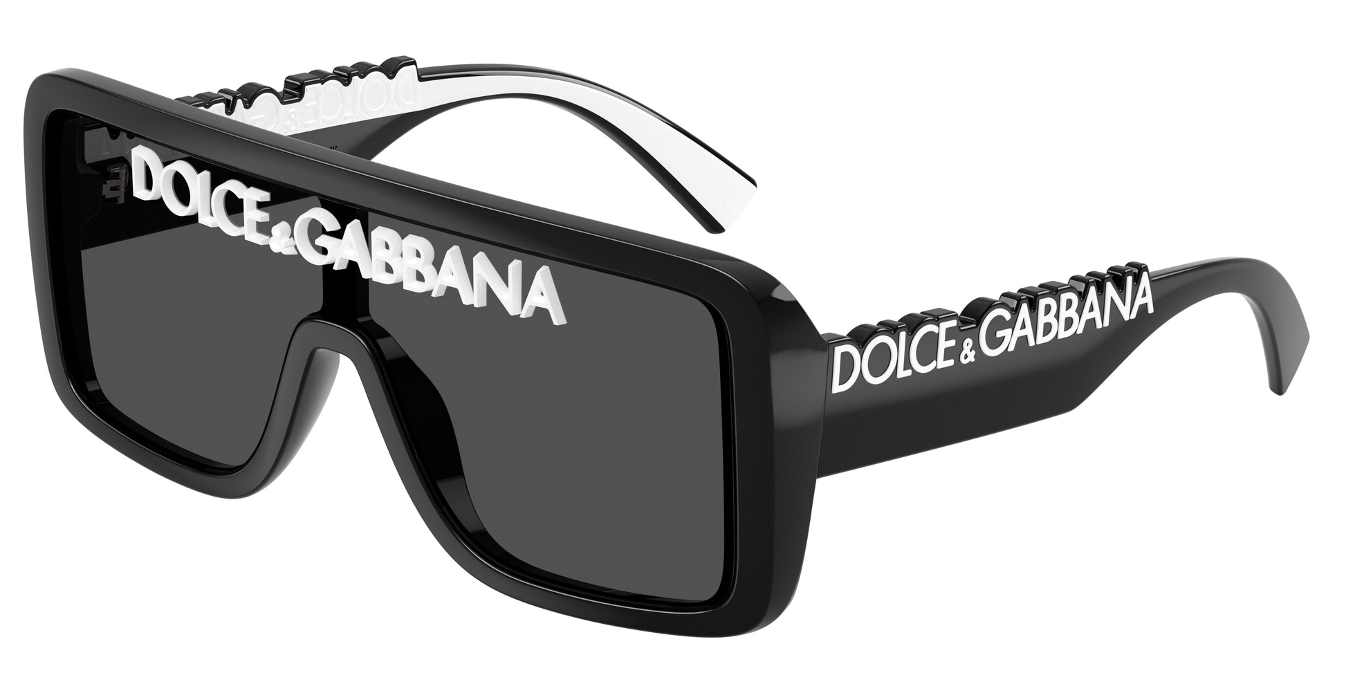 DOLCE & GABBANA DG6204 Rectangle Sunglasses  L50187-Black 0-145-134 - Color Map Black