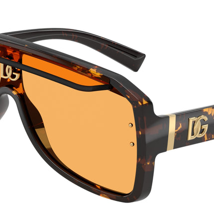 DOLCE & GABBANA DG6205 Pilot Sunglasses  512/85-Yellow Havana 0-145-137 - Color Map Tortoise