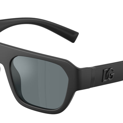 DOLCE & GABBANA DG6206 Square Sunglasses  25256G-Matte Black 54-145-20 - Color Map Black