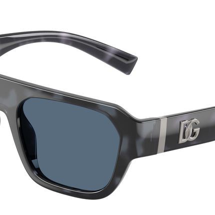 DOLCE & GABBANA DG6206 Square Sunglasses  344380-Blue Havana 54-145-20 - Color Map Blue