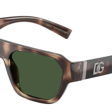 DOLCE & GABBANA DG6206 Square Sunglasses  344482-Brown Havana 54-145-20 - Color Map Brown