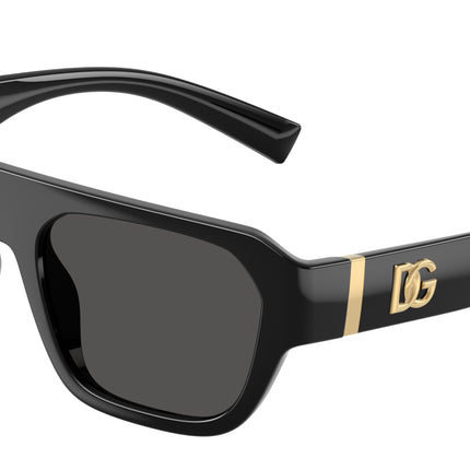 DOLCE & GABBANA DG6206 Square Sunglasses  501/87-Black 54-145-20 - Color Map Black