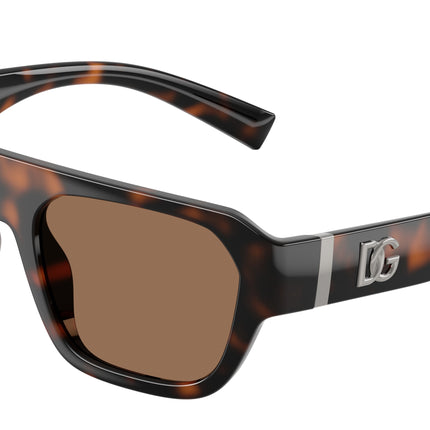 DOLCE & GABBANA DG6206 Square Sunglasses  502/73-Havana 54-145-20 - Color Map Tortoise