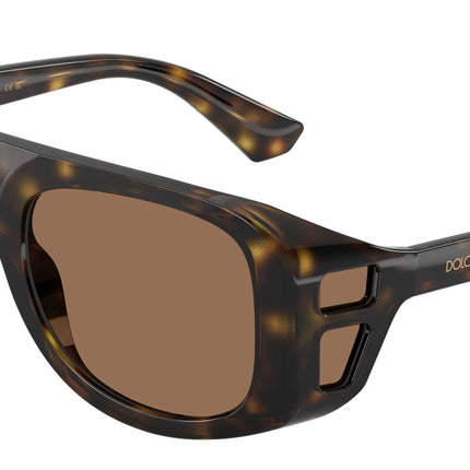 DOLCE & GABBANA DG6208 Pilot Sunglasses  502/73-Havana 54-130-18 - Color Map Tortoise