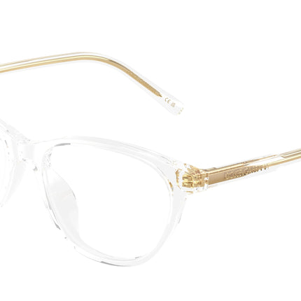 Dolce & Gabbana Kids DX3002 Cat Eye Eyeglasses  3133-Crystal 50-130-15 - Color Map Transparent