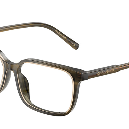 Dolce & Gabbana Kids DX3003 Square Eyeglasses  3480-Transparent Green/Striped Green 51-130-13 - Color Map Green