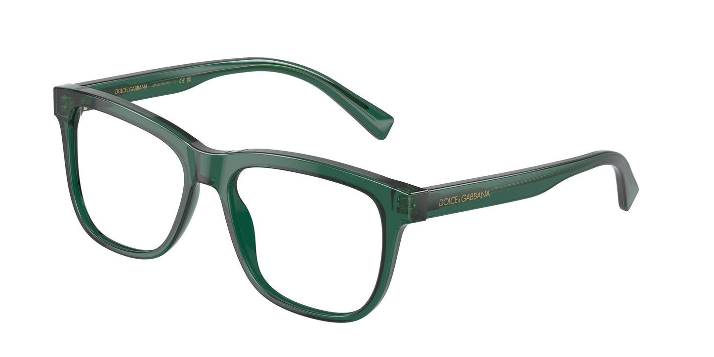 Dolce & Gabbana Kids DX3356 Rectangle Eyeglasses  3008-Transparent Green 51-130-15 - Color Map Green