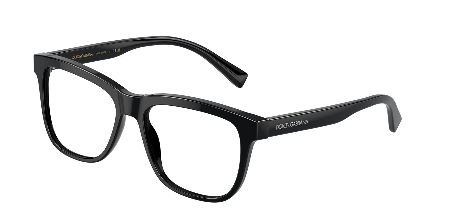 Dolce & Gabbana Kids DX3356 Rectangle Eyeglasses  501-Black 51-130-15 - Color Map Black