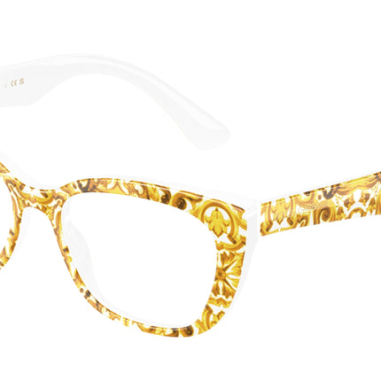Dolce & Gabbana Kids DX3357 Cat Eye Eyeglasses  3434-Yellow Maiolica 49-130-15 - Color Map Yellow