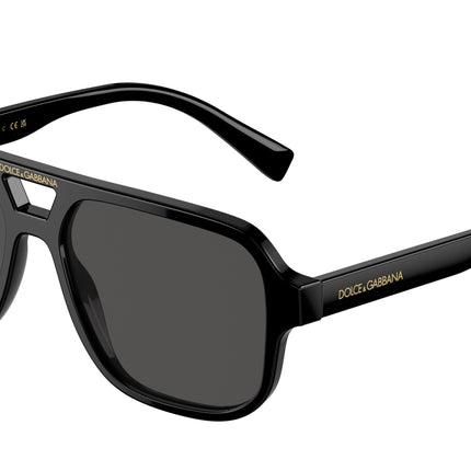 Dolce & Gabbana Kids DX4003 Pilot Sunglasses  335587-Black 50-130-14 - Color Map Black