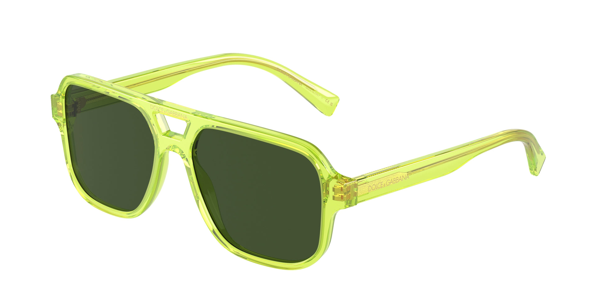 Dolce & Gabbana Kids DX4003 Pilot Sunglasses  344171-Transparent Lime 50-130-14 - Color Map Green